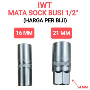 mata kunci SOCK BUSI 1/2inch 16MM/21MM spark plug (HARGA PER BIJI) ORI