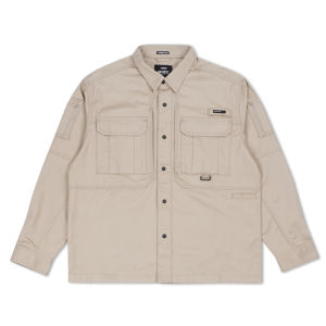 MGee Jaket Kemeja Pria Jacket Mgeeworks Jazper C001 Khaky