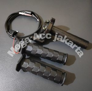 PROMO!!! Paket Gas spontan yamaha yz thailand + grip kotak oktagon hitam