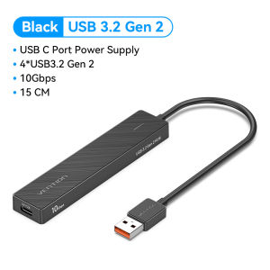 Vention USB 3.2 Gen 2 Multi Port HUB Extension 10Gbps High Speed Transfer Type C Power Supply 4 USB Port Splitter for Laptop Dell Lenovo HP Macbook PC Adaptor