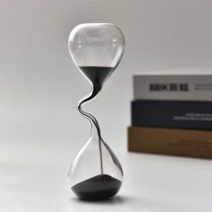 CURRANT Creative Hourglass Curve Design Glass Craft Sand Clock Modern Style Thin Neck Sandglass Home Decor
