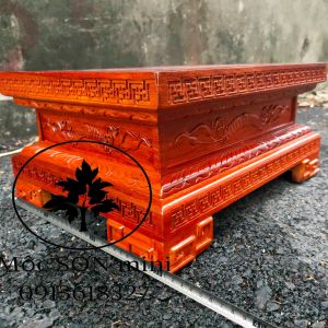 Đôn hình chữ nhật gỗ hươngkỷ chữ nhậtđế kê tượngđôn kê tượng chữ nhậtcỡ kích thước là dài 40cm rộng 30cm cao 20cm