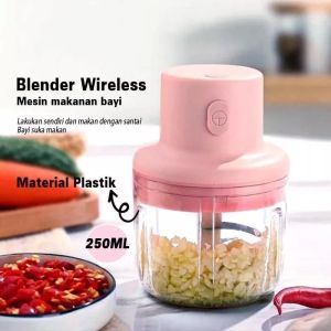 Blender Mini Chopper Portable elektrik tanpa kabel listrik mini murah blender mpasi bayi serba guna