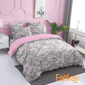 Bed Cover Set Sprei Popy Mix Pink - Ukuran Lengkap 90x200 - 200x200 - Fankay Bedcover