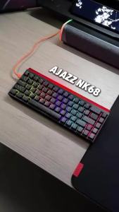 New Ajazz Nacodex Nk68 Mechanical Keyboard Terrain Keycap Rgb Light Bar 68-Key Wired Gaming Office Wired Connect Keyboard2026