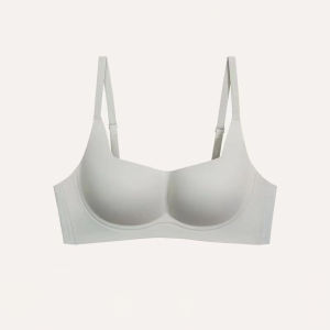 Small Breasts Gathered Bra Wireless Push Up Bra Seamless Comfort Soft Support Half Cup Underwear內衣無鋼圈