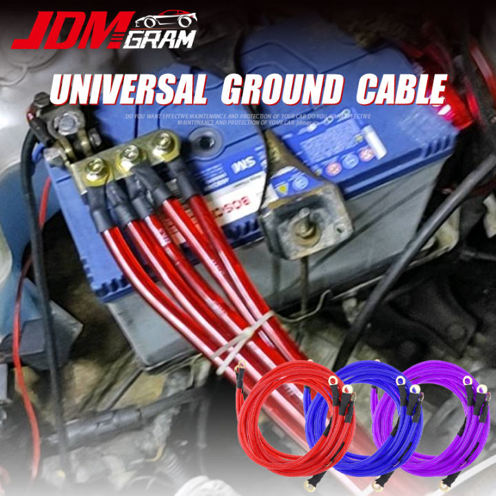 JDMGRAM Universal Car Grounding Cable 5 Points Auto Earth System Ground