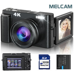 4K Digital Camera for Photography and Video Autofocus Anti-Shake 48MP Vlogging Camera with SD Card 3 180° Flip Screen