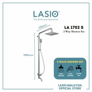 LASIO 3 Way Shower Bathroom Faucet Shower Set Rain Shower + Hand Shower + Tap LA1702S/LA1701R