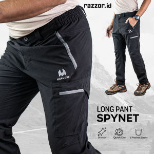 Celana Panjang Pria Suja Cargo Gunung Quickdry Hikemore Spynet