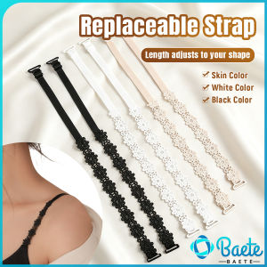 Baete Floral Lace Adjustable Bra Straps Decor Replacement Shoulder Straps for Tube Top Dress 1Pair