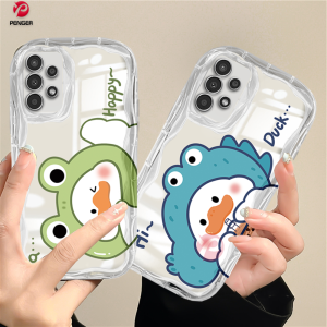 (Lokal Ready) PENGER Casing hp Samsung A14 A04 A04S A04E A13 A03 A03S A02S A12 A50 A50S A30S A11 A20 A30 A23 A51 A32 A10 A10S A21S A20S M11 M12 Soft Clear 3D Wavy Curved Edge Lucu Kartun Bebek Case