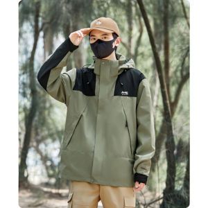 JEEP SPIRIT Waterproof Jacket For Men/Women Outdoor Spring and Autumn Single Layer & Thin Windproof Jacket for Men Mountaineering Suit