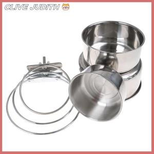 CISWGE Bát treo cho thú cưng Bát lồng đựng thức ăn cho chim và mèo bằng thép không gỉ