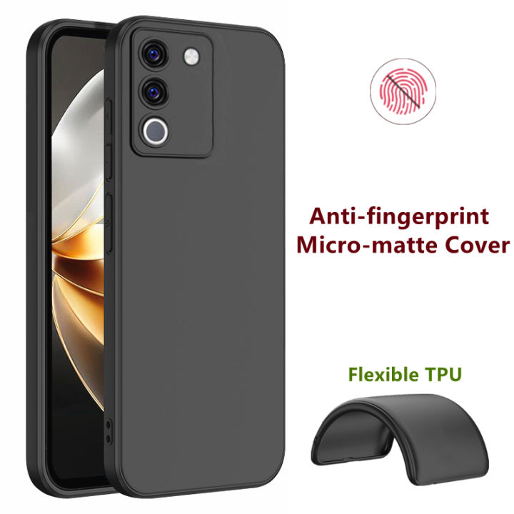For Vivo V29e 5G Flexible TPU Back Cover with Fine Matte Finish