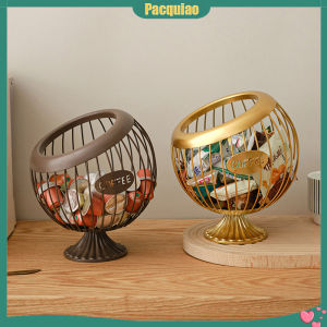 Iron Storage Basket Fruit Candy Snack Organizer Desktop Coffee Capsule Holder Coffee Table Home Decoration