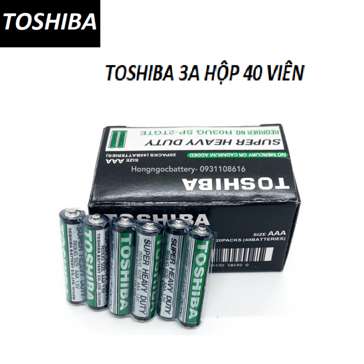 1 Hộp pin Toshiba (40 Viên) Pin Nhí,pin AAA,3A dùng cho remote máy lạnh ...