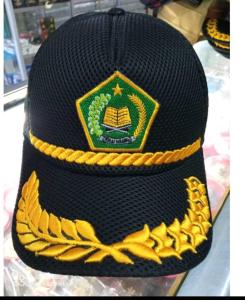 Bisa Bayar Di Tempat: Topi Jaring Dobel Mes Logo Kemenag & Topi Kemenag Hitam Biru Merah