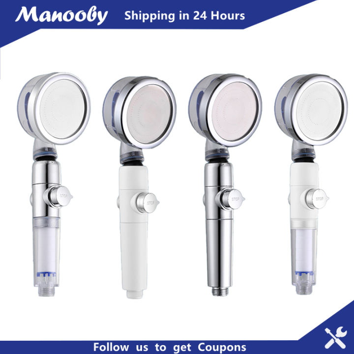 Manooby Turbocharged Shower Head High Pressure Handheld Showerhead