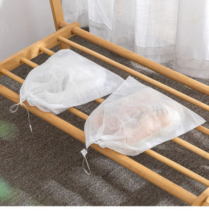 50Pcs Shoe Bag with Drawcord Shoe Dust Covers Non-woven Shoe Storage Bag Reusable Travel Tote Drawstring Bag
