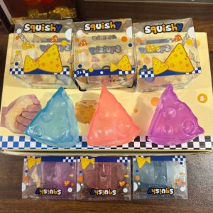 angchi crunchy squishy toy stress ball cheese butter squishy 捏捏乐 Non-Bounce Cheese Squishy Toy Moldable Triangle Cheese Cube Ball Novelty Pinch Sensory Fidget Ball Xmas Gift