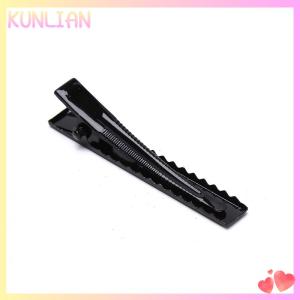 [KUNLIAN] 100pcs Black Hairclips Single Prong Alligator Hairpin Blank Setting Hair Clips