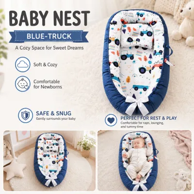 Portable Baby Bed Foldable Travel Bassinet for Newborn Lightweight Baby Cot Co Sleeper for Bedside Compact Home Outdoor Use