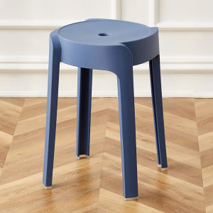【VIDKHSY Store】Thickened Nordic Style Plastic Stool Stackable Plastic Stool Chair  Dining Chair Round SpinStools Household Stool