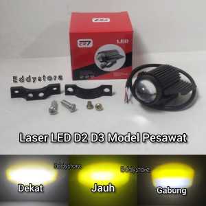 Lampu Tembak LED Laser D3 Putih kuning model pesawat - Di Jamin Terang