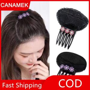 【CANAMEK】 Rhinestone vô hình Fluffy Sponge tóc Clip phía trước dòng tóc khối lượng cơ sở Puff đệm tóc Bun tóc tạo kiểu tóc kẹp tóc