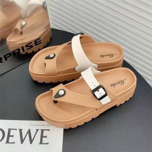 Womens Sandals Fashion Toe Strap Thick Sole Outdoor Slipper 1024