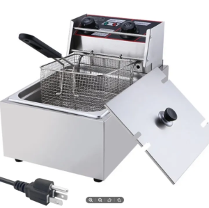 Deep Fryer Electric Fryer Electric Deep Fryer Stainless Steel Heavy Duty Deep Fryers 2 Fryers Deep Fryer Pan with Strainer French Fries Fryer 20L Large Capacity Thicken High Temperature Resistance Non Stick