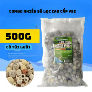 [Giá hủy diệt] Combo vật liệu lọc cao cấp Yee Tạo hệ Vi Sinh Trong Bể Cá Có Sẵn Túi Lưới Đựng Vật Liệu Lọc