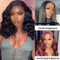 5x5 Wear and Go Glueless Bob Wig Human Hair Pre Plucked Pre Cut Glueless Wigs for Black Women Body Wave Lace Front Wigs Human Hair No Glue Lace Closure Wig for Beginners 180% Density 12 Inch. 