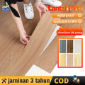 REAIM Stiker Lantai Vinyl Motif Kayu Premium (36 PCS) Sticker Lantai PVC High Quality 91.4cmX15.2cm. 