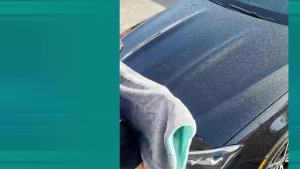 Proje EXP-PRO - Drying Towel for Cars - Extra Large 36"x28" - Quick Dry Cloth - One-Pass Towel - 1200 GSM - Auto Detailing Towel - Ultra Absorbent - Streak & Lint Free - Grey/Teal