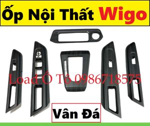 Ốp Nội Thất Vân Đá Xe Toyota Wigo 2023 Vân Đá Cao Cấp Có Cả Vân Carbon Sẵn Keo Dán 3M
