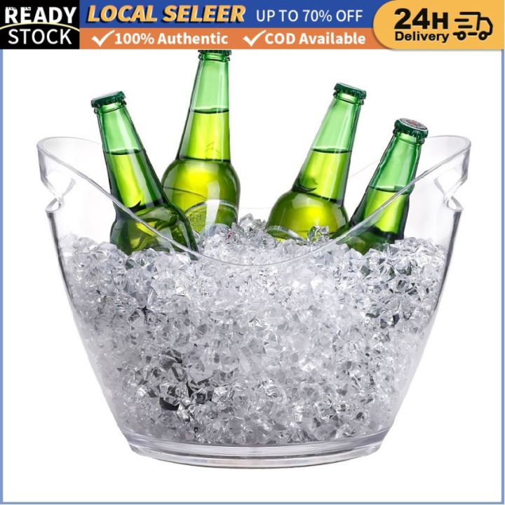 Double Handles For Siple Round PC Wine Beer Ice Bucket - PA Wine Bucket And Ice Container Bucket Price