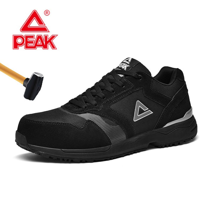 Men's safety shoes with steel toe caps anti smashing and anti piercing breathable lightweight rotating buttons for summer work