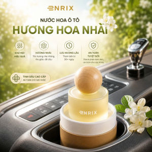 Nước hoa ô tô cao cấp Enrix hương Hoa Nhài lọ 50ML tinh dầu xe ô tô khử mùi xe chống say xe hương dịu nhẹ