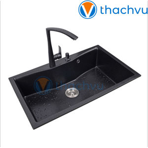 Chậu rửa bát bằng đá 1 hộc 75x49 kèm xả chống xước không ố vàng tráng men chống thấm vĩnh viễn Chậu Rửa Bát Dễ Dàng Lắp Đặt Chậu Đá Granite Kháng Khuẩn - Lazada