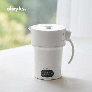Olayks Foldable Electric Kettle Stainless Steel Heating Plate Mini Travel Kettle Folding Kettle Multifunction Kettle 600ml 折叠电热水壶 旅行烧水壶 多功能热水壶 宿舍烧水壶