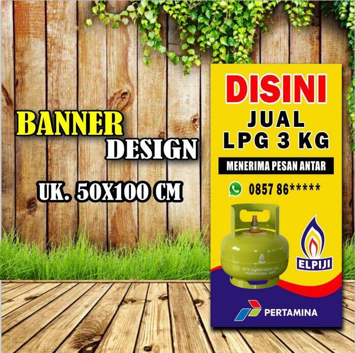 Banner Spanduk Jual Gas Lpg 3 Kg Toko Sembako Murah Bagus Lazada