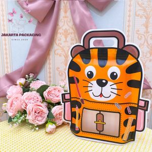Zipper Bag Motif Ransel Macan Lucu UK 24x28cm – Tas Snack/Kado Anak dengan  Model Backpack Karakter Harimau Jakartapackaging MN-1933