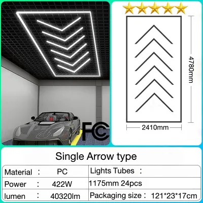 Hexagon Honeycomb LED Work Light 6000K for Garage Car Body Repair Paint Room Workshop