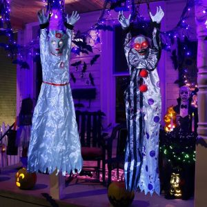 Halloween Animatronics Decoration Hanging Clown Nurse Voice Control Electric Outdoor Scary Clearance Horror Haunted House Props2026