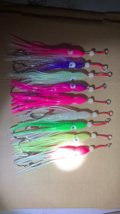 5Pcs Octopuses Skirts Trolling Lures Fishing Tackle Soft Lures Multicolored Glowing Squid Skirt Saltwater Baits Lures
