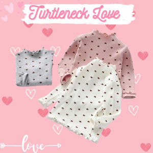 WFS88 Baju Anak Perempuan Lengan Panjang / Baju Atasan Anak Cewek / TURTLE NECK LOVA Leher tinggi