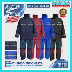 Duindo - Jas Hujan Axio Raincoat Europe 882 Pria Wanita Jaket Celana Mantel