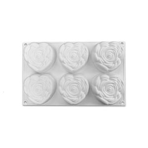 Silicone Chocolate Mold Rose Shaped Chocolate Candy Molds Baking Gadget Non-stick Silicone Material for Kitchen Baking